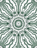 Green Abstract Mandala Pattern Rug