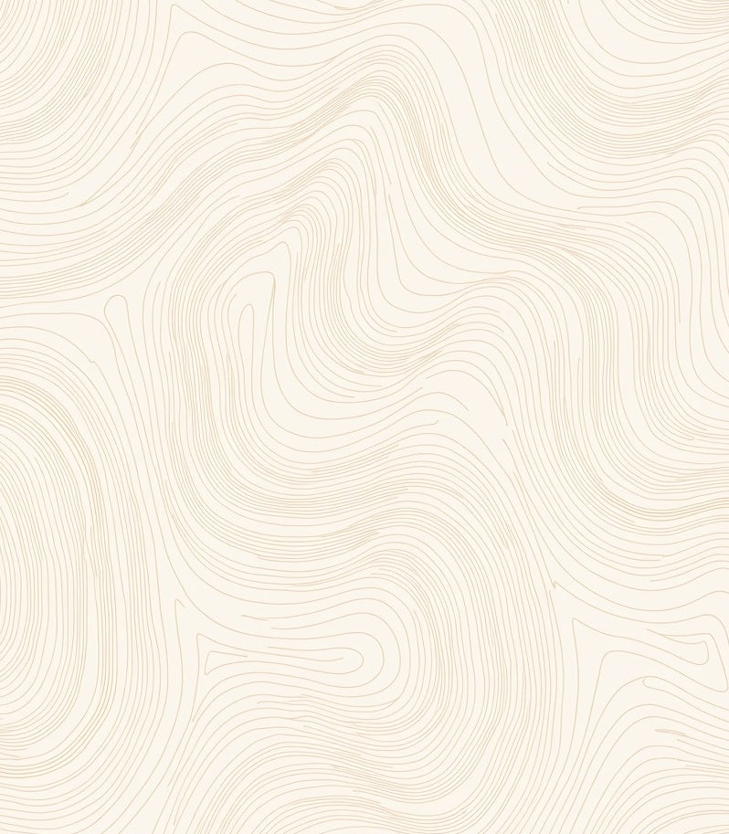 Cream Organic Contour Line Rug