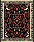Celestial Floral Scrollwork Design Rug