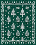 Forest Trees and Snowflakes Design Rug