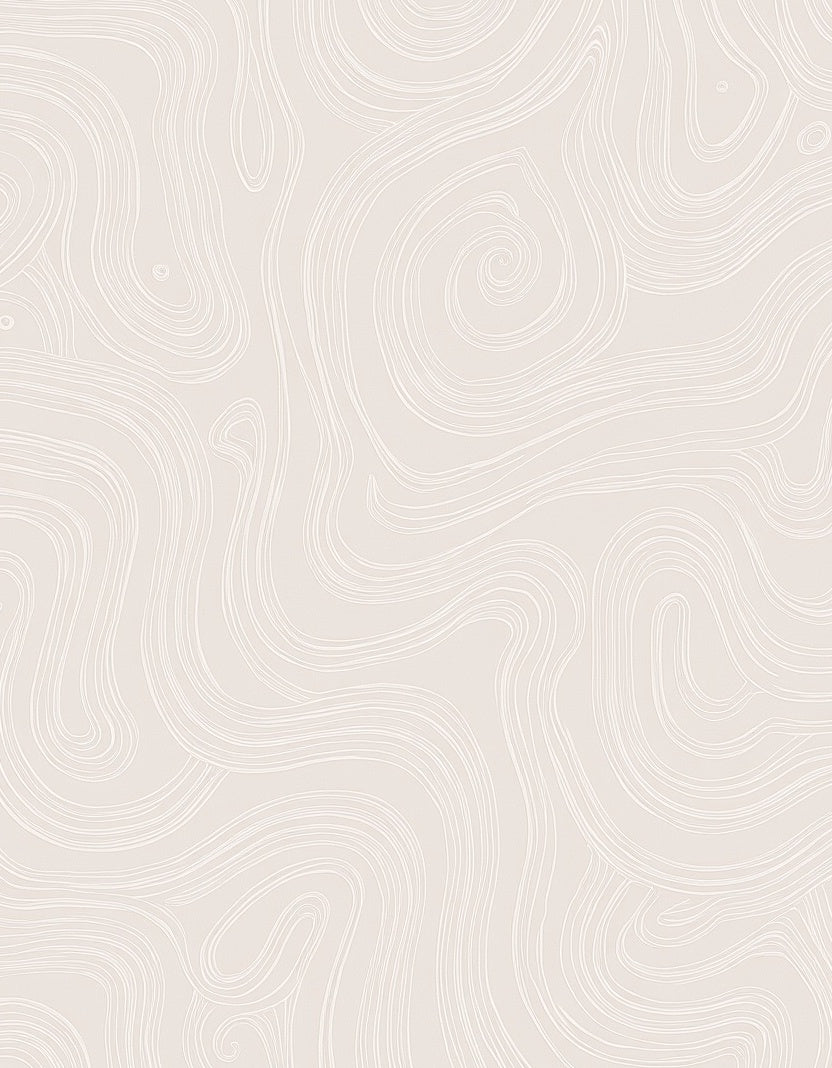 Minimalist Abstract Swirl Pattern Rug