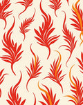 Flames Pattern On Cream Background Rug