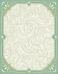 Elegant Swirl Abstract Border Design Rug