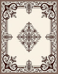 Ornate Floral Scroll Border Pattern Rug
