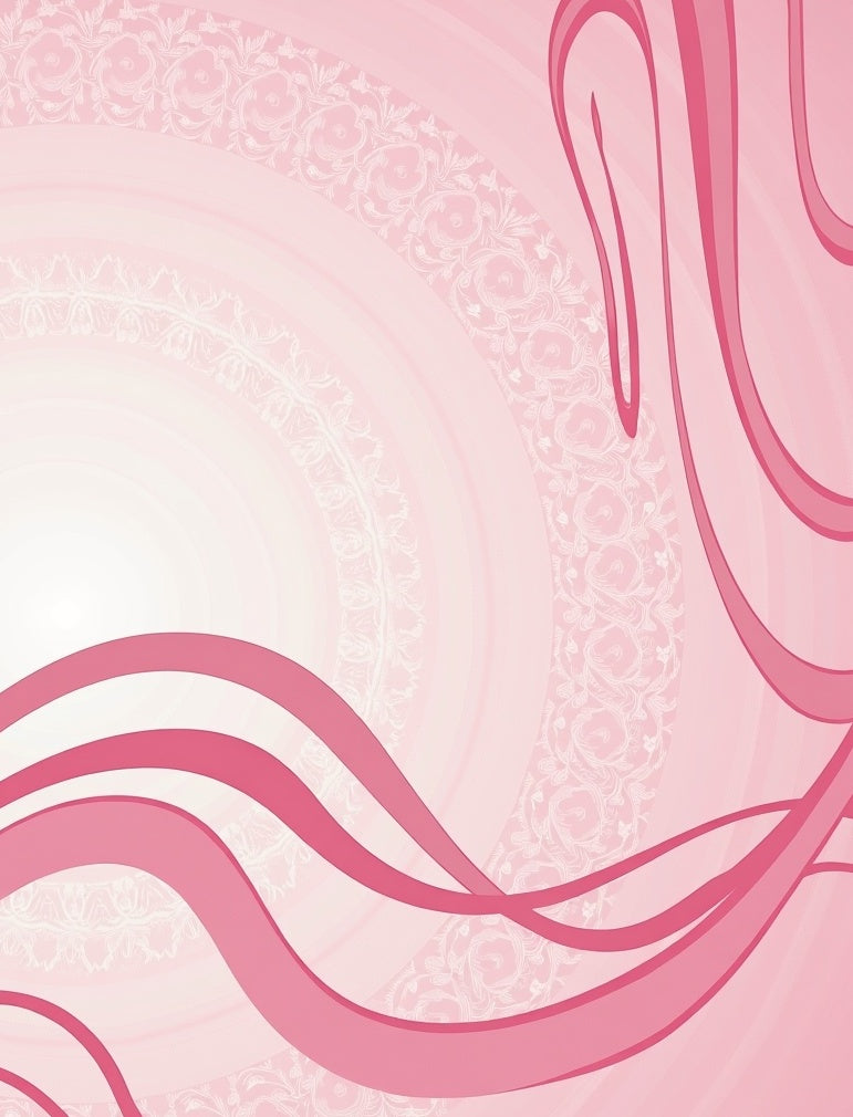 Elegant Pink Floral Swirl Rug