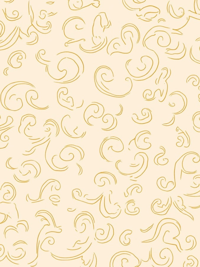 Gold Swirl Pattern Rug