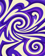 Swirl Graphic In Purple Cream Rug