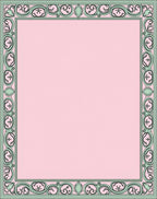 Elegant Scrollwork Border Design Rug