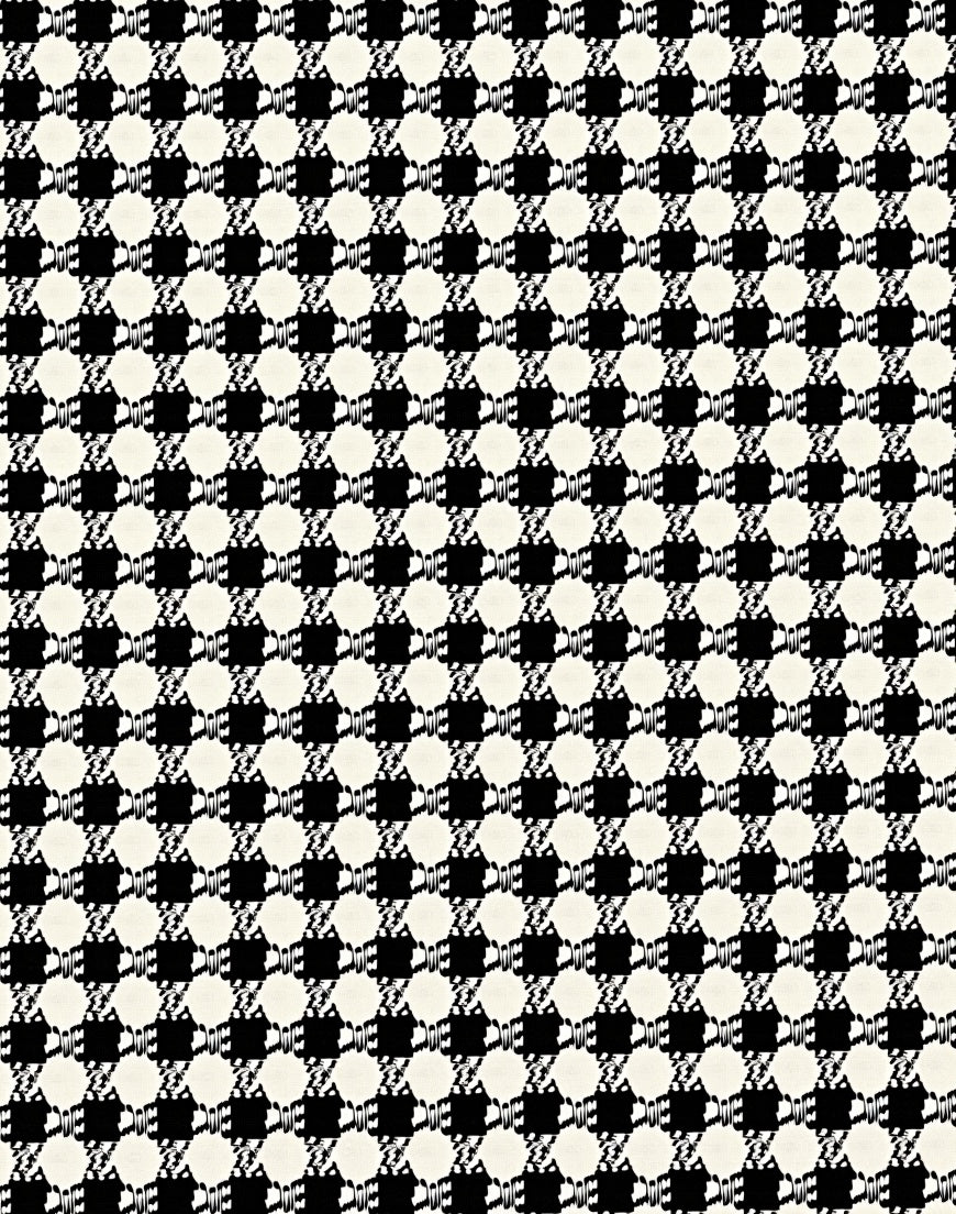 Classic Houndstooth Pattern Rug