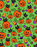 Spooky Halloween Pattern With Black Cats Rug