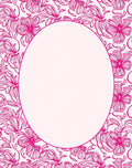 Vibrant Pink Floral Outline Rug