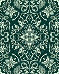 Intricate Floral Vine Art Nouveau Rug
