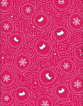 Whimsical Snowflake Curved Lines Pattern Rug