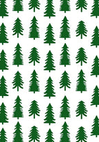 Forest Green Evergreen Tree Repeats Rug