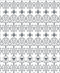 Intricate Black White Repeating Pattern Rug