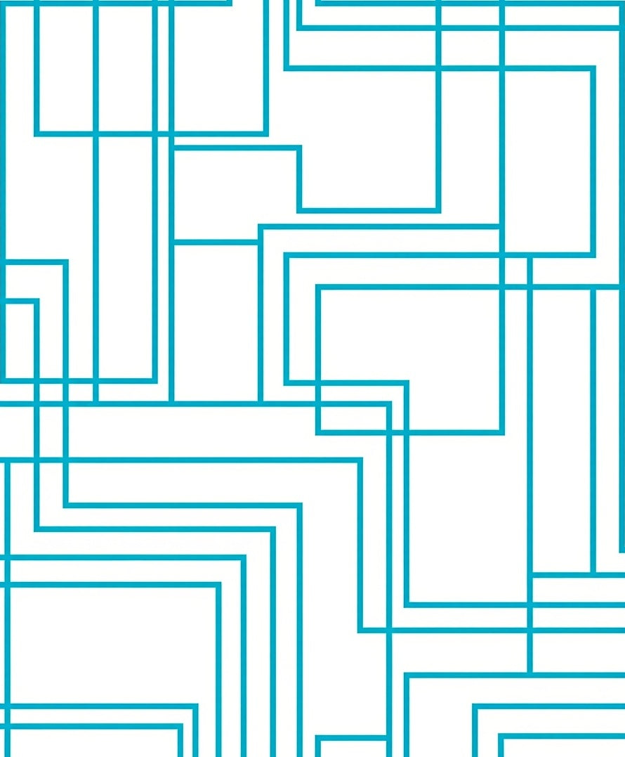 Bold Geometric Maze Pattern Rug