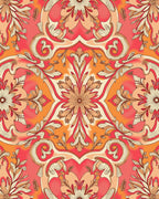 Ornate Floral Swirls Pattern Design Rug