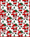 Jolly Santa Claus Christmas Trees Rug