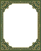 Elegant Emerald Gold Scrollwork Rug