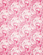 Whimsical Pink Swirl Pattern Design Rug