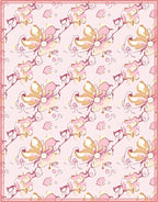 Whimsical Pink Floral Artful Rug