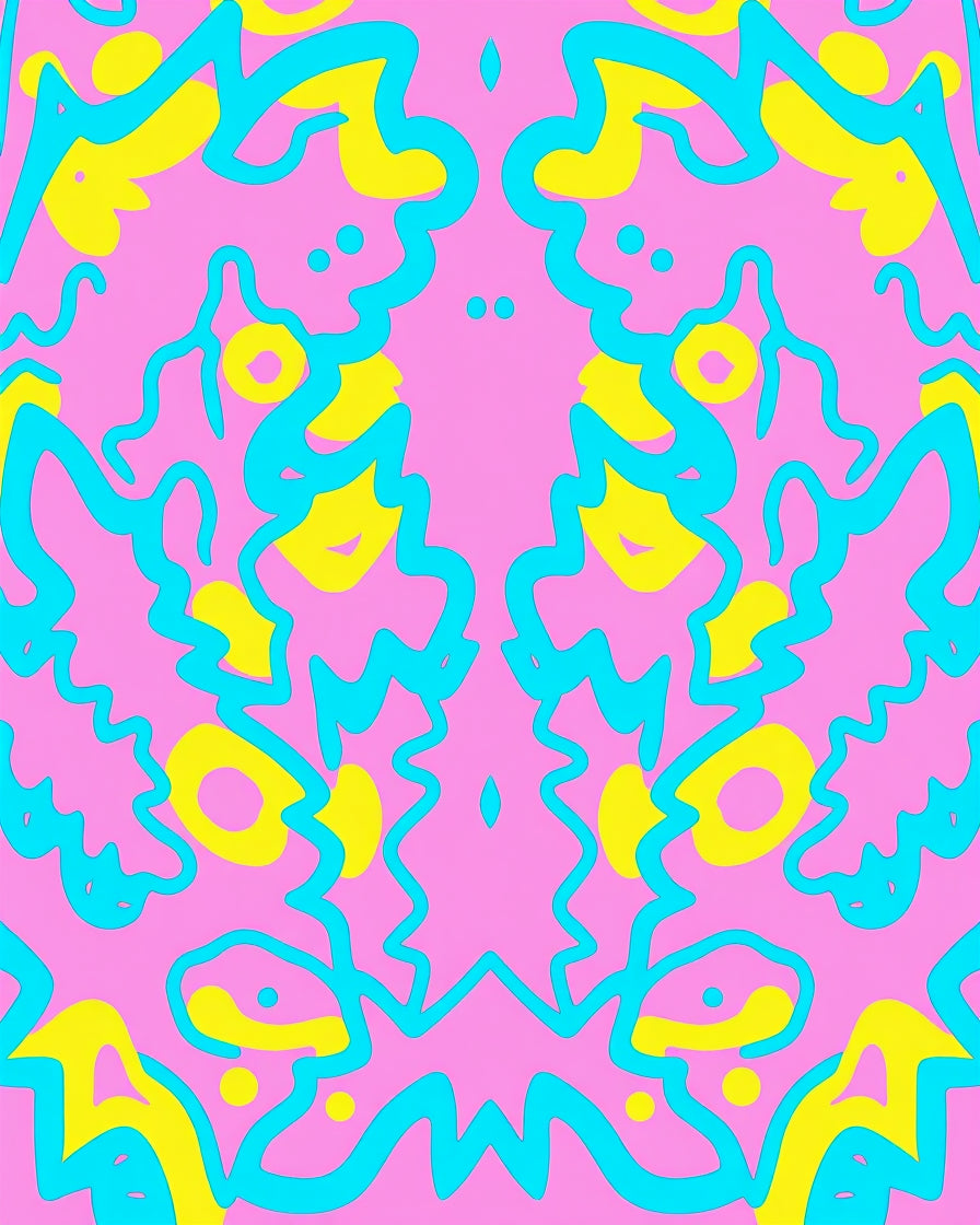 Funky Abstract Swirls Pattern Rug