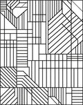 Structured Lines Geometric Pattern Rug