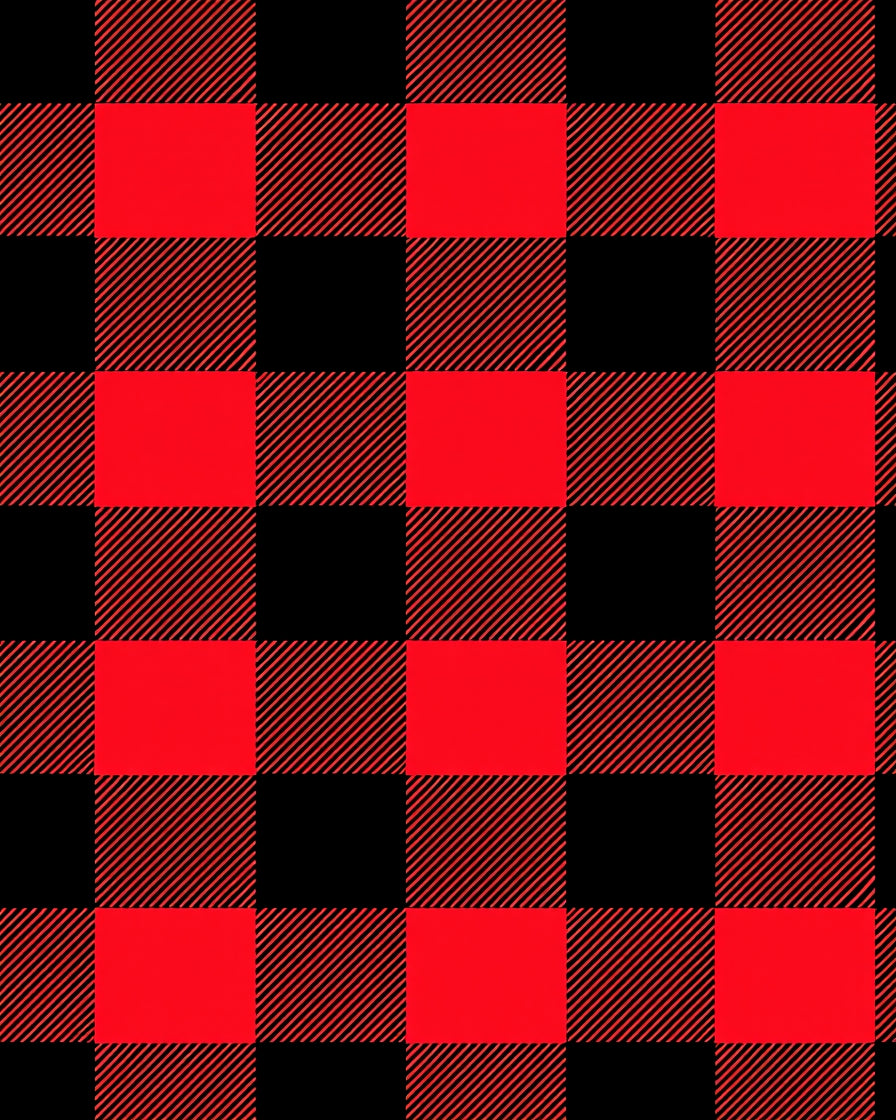 Bold Red Black Checkered Pattern Rug