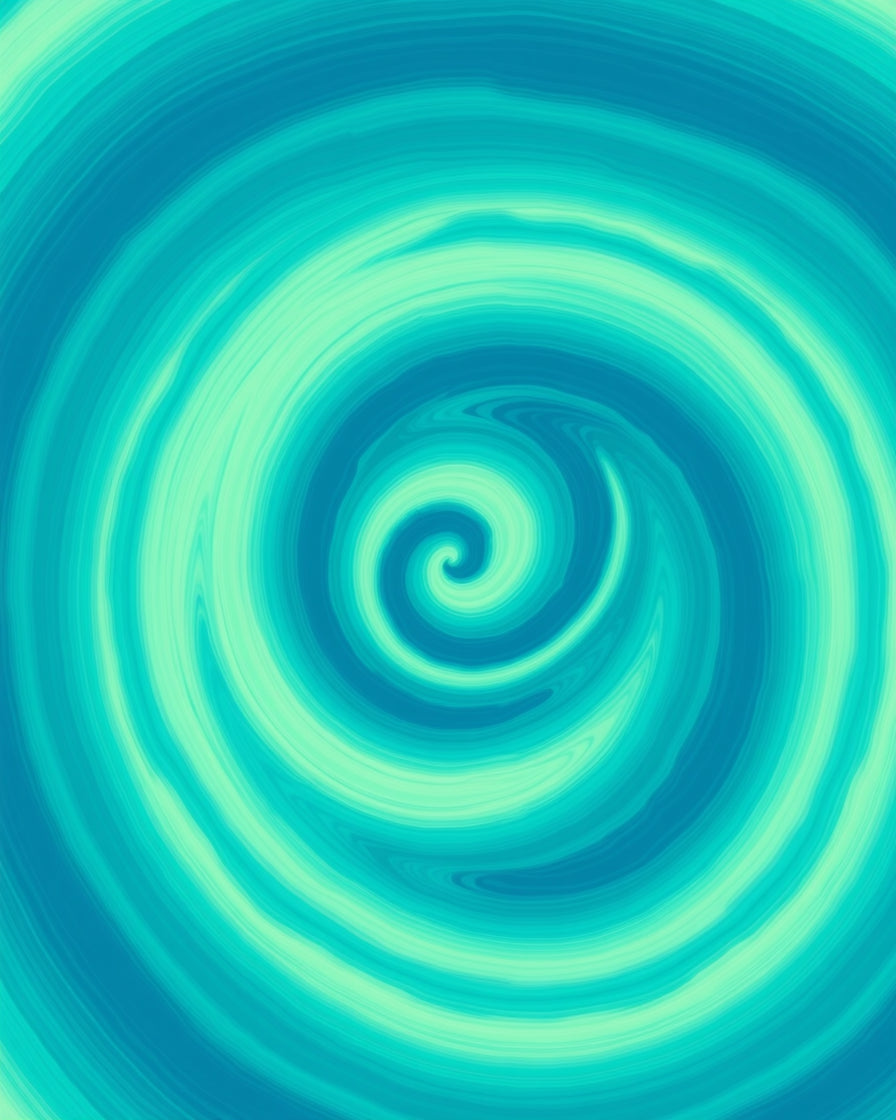 Cool Swirling Aqua Pattern Rug