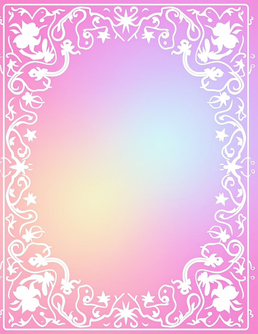 Pastel Floral Swirls Decorative Rug