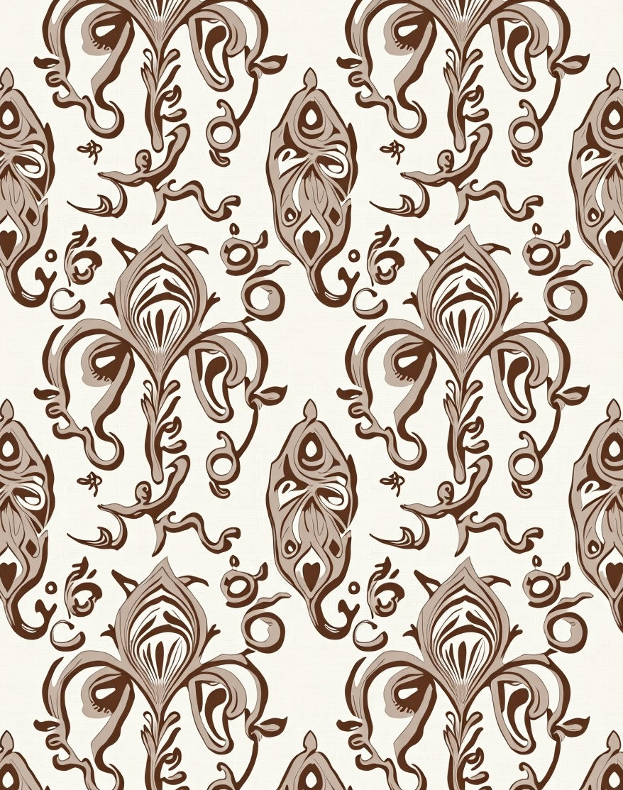 Rich Floral Scroll Pattern Rug