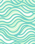 Cool Tone Wave Pattern Rug