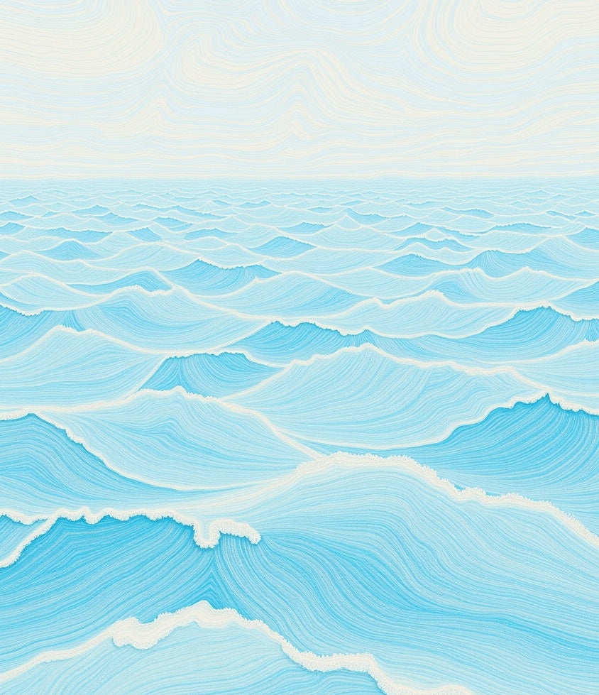 Ocean Wave Pattern Rug