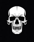 White Skull Pattern Statement Rug