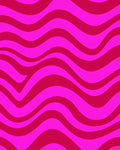 Bold Pink Wave Abstract Pattern Rug
