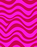 Bold Pink Wave Abstract Pattern Rug