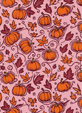 Autumn Pumpkins And Maple Leaves Pattern Rug