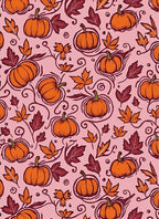 Autumn Pumpkins And Maple Leaves Pattern Rug