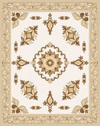 Floral Border With Medallion Center Rug