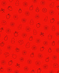 Red Patterned Whimsical Fun Rug