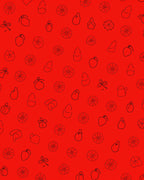 Red Patterned Whimsical Fun Rug