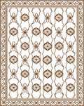 Ornate Floral Connective Element Pattern Rug