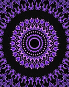 Radiant Mandala Violet Petal Design Rug