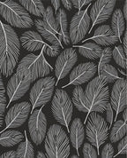 Delicate White Feather Pattern Rug