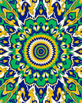 Bold Floral Mandala Graphic Design Rug