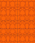 Abstract Orange And Black Geometric Pattern Rug
