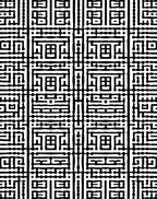 Monochrome Maze Patterned Abstract Rug