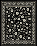 Floral Vine Border Design Rug