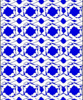 Bold Blue White Abstract Pattern Rug