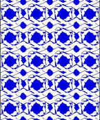 Bold Blue White Abstract Pattern Rug